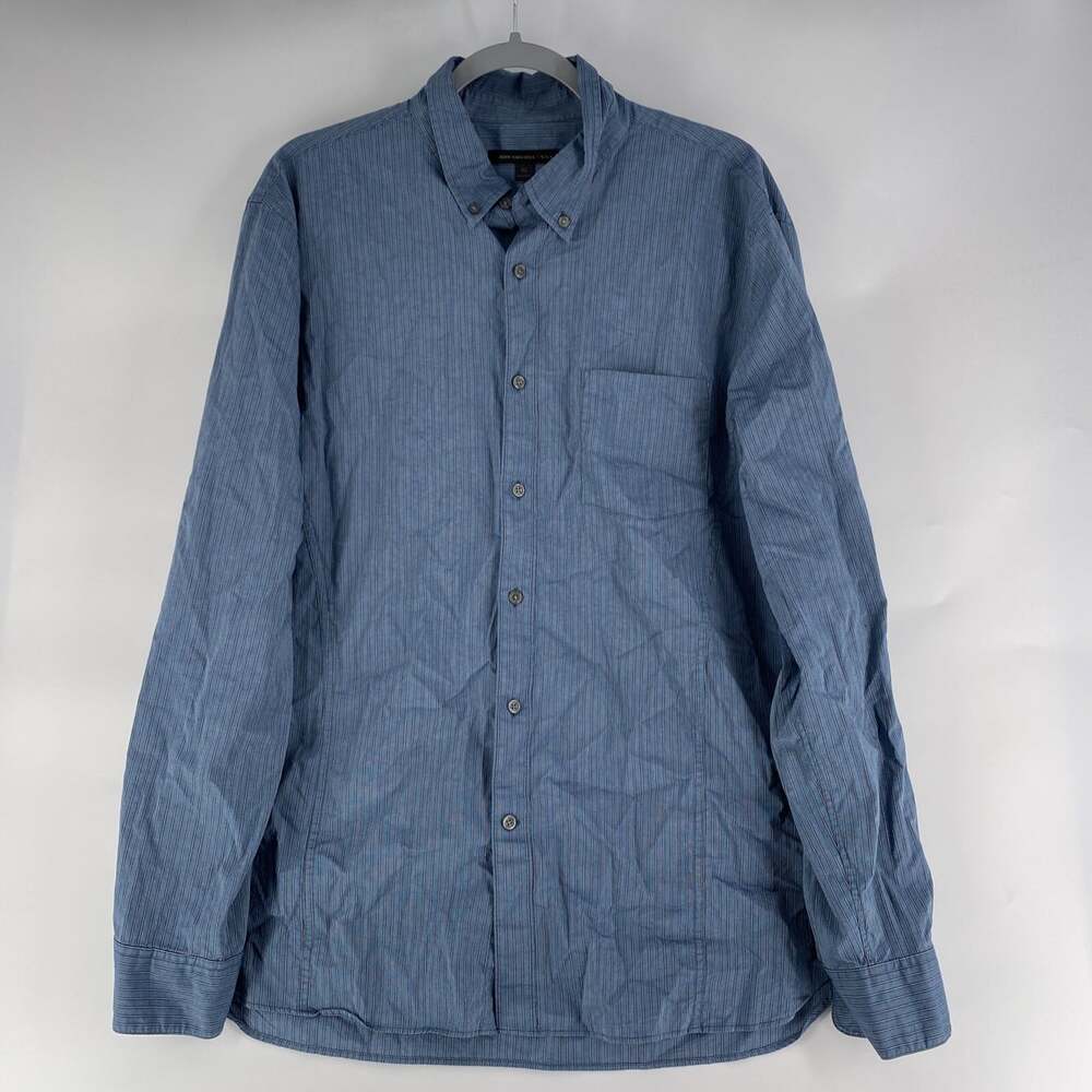 John Varvatos Men’s Size XL Blue Long Sleeve Collared Button Down Dress Shirt